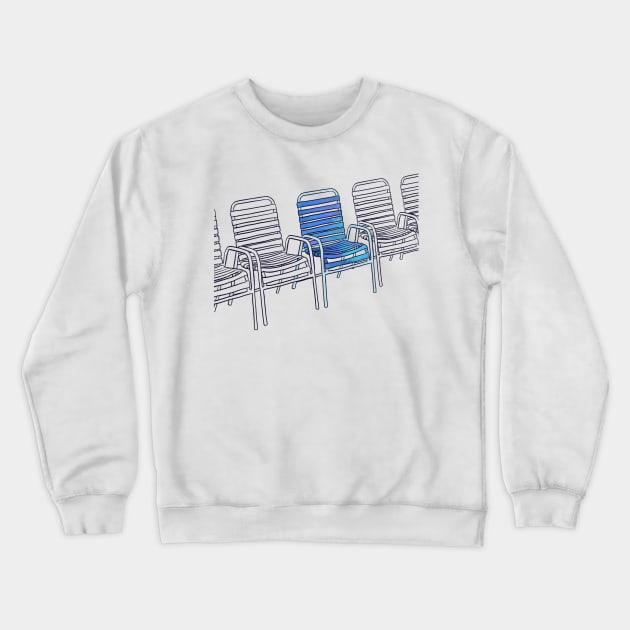 Pool Chairs Crewneck Sweatshirt by tan-trundell